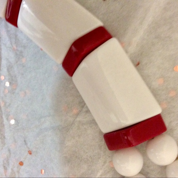 Vintage 80's Red & White Statement Enamel Collar - Picture 7 of 8